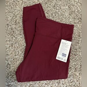 Lululemon Fast & Free 25” Red Merlot